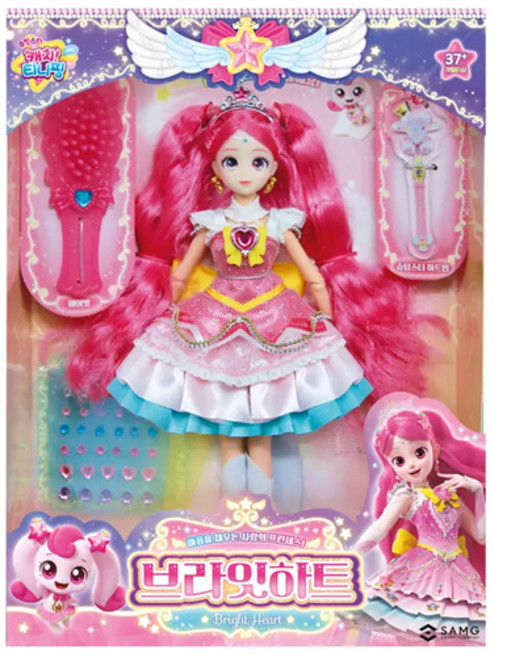 슈팅스타 캐치티니핑 시즌5 프린세스 브라잇하트 인형 티니핑 장난감 1개, 2개