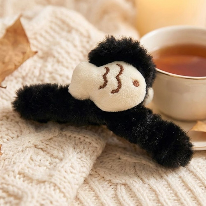 누아벨 겨울 붕어빵 털 집게핀 귀여운 물고기 머리집게 올림머리 머리핀