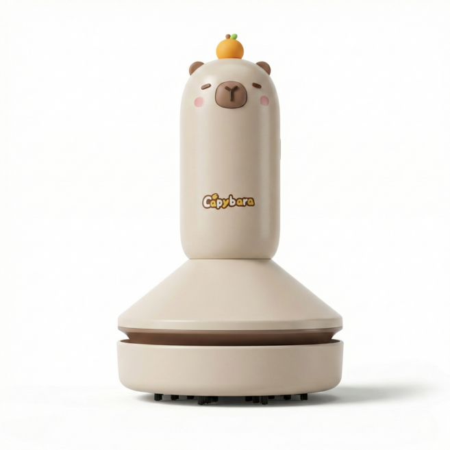 BEACON 카피바라 지우개 청소기 미니 책상 청소기 데스크테리어 문구 초등학생 입학 선물 책상 정리템, 1개