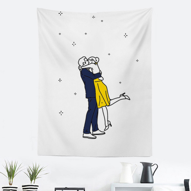 LAVERTON 영화 드로잉 감성 패브릭포스터 8종 5size, 라라랜드(세로형)