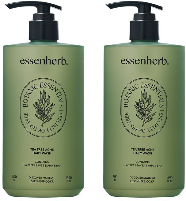 에센허브 티트리 아크네 데일리 바디워시, 500ml, 2개