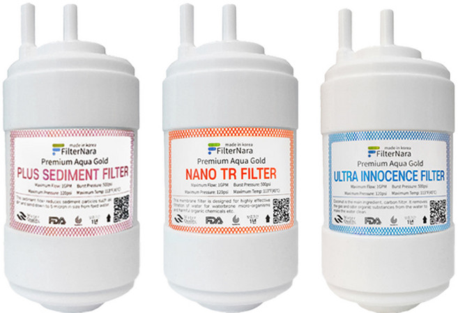 필터나라 쿠쿠 코웨이 SK매직 정수기필터 4인치 호환세트 1+1+1
