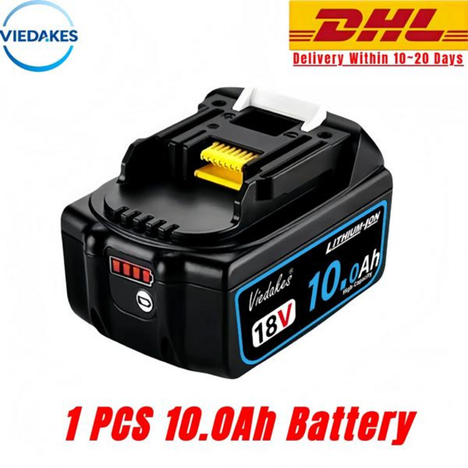 핫 마키타 무선 공구 호환 18V 12.0Ah 충전식 리튬이온 배터리 - 연장된 사용 시간 내구성 및 고성능, [09] 1PCS 10.0Ah