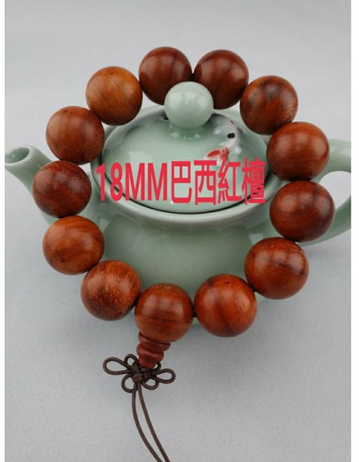 巴西小葉紅檀手珠手串 18MM實木珠 男女適用