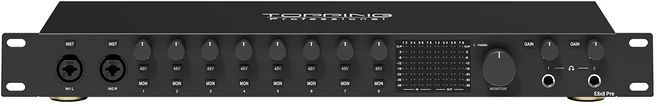 TOPPING E8x8 프리 프로페셔널 오디오 인터페이스 8 마이크 프리앰프 채널 울트라 리니어 마이크 프리앰프, 01 Black
