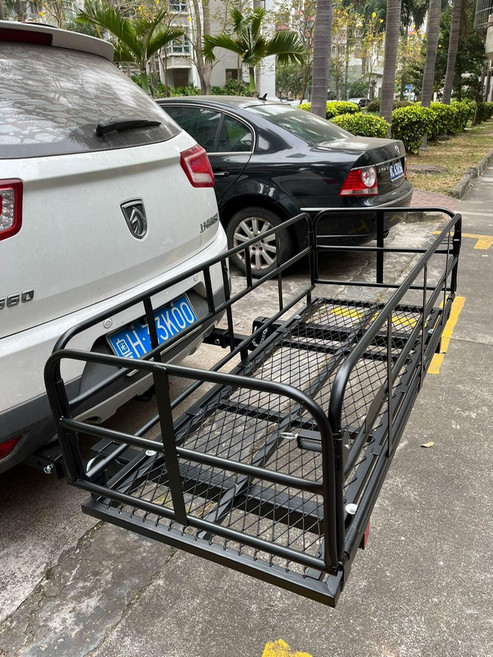 히치바스켓 트레일러 트렁크 후방견인 랙 히치캐리어, 무타공, 양쪽 개방형 수납함