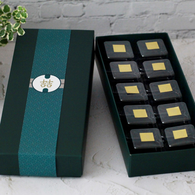 하이패키지 화과자박스 10구 녹색 5개