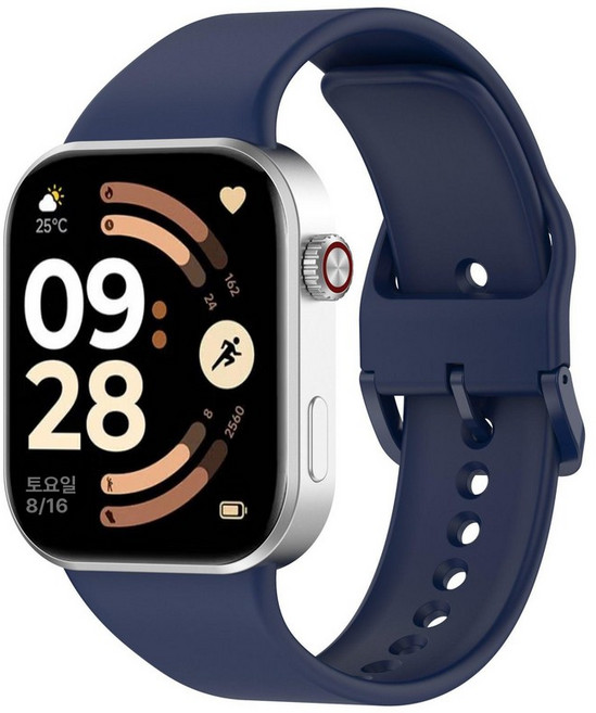 레드미 워치6 REDMI 6 스마트워치 중국버전 전자 시계 NFC지원 Watch, Redmi Watch 4 5 6 호환, 미드나잇블루