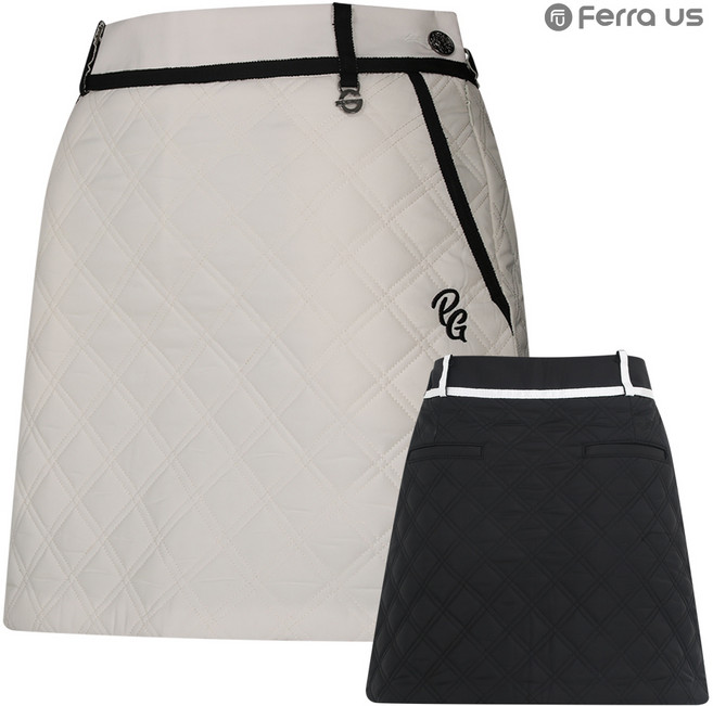 골프연습용품 골프용품 페라어스 여성 라인테이프 누빔 패딩 골프스커트 ASYE 필수템