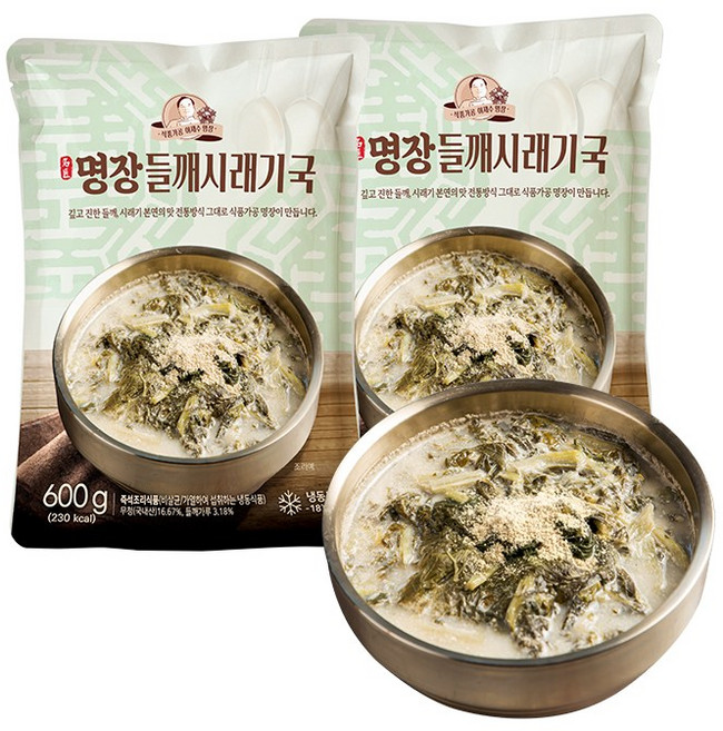 이가네식품 이재수명장 명인의 프리미엄 명장들깨시래기국 600g, 2개