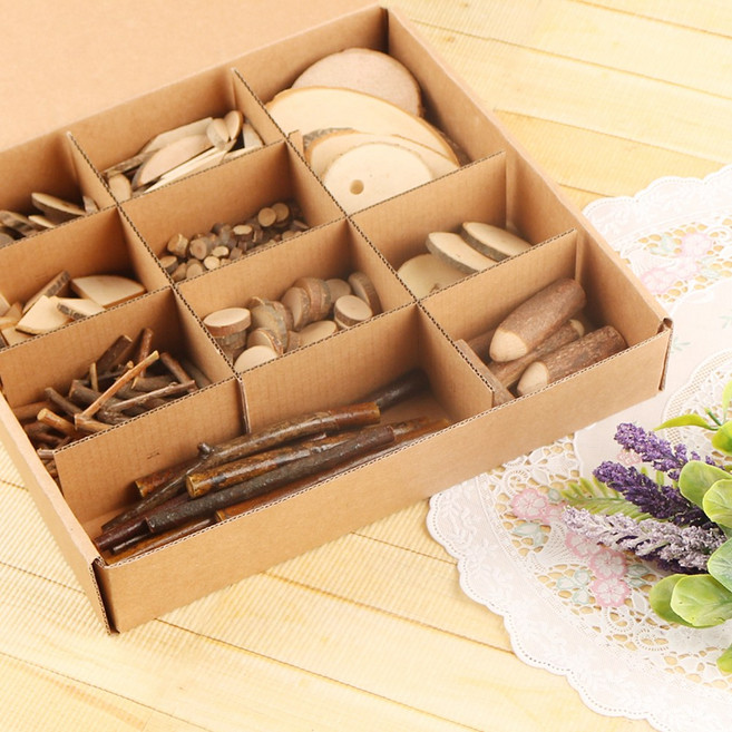 [메이크문구]만들기공예세트 천연나무A 12종, 1세트