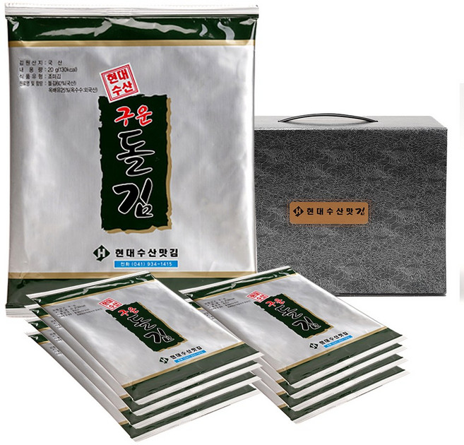 현대수산맛김 보령 대천김 돌김, 22개, 20g