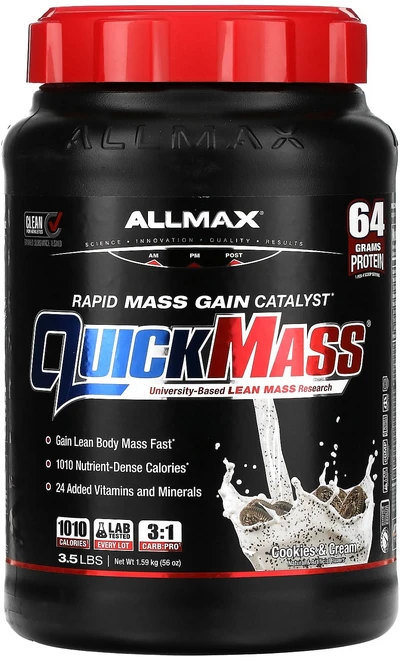 올맥스 퀵매스 레피드 매스 게인 카탈리스트 쿠키 크림 3.5 lbs 1.59 kg, 1.59kg, 1개 - 쿠팡