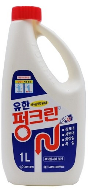 유한 펑크린 용기/배수구/세정제/클리너/욕실/청소/뚜러펑/뚫어뻥/액체/화장실/변기/하수구/뻥뚜러, 1개, 1000ml