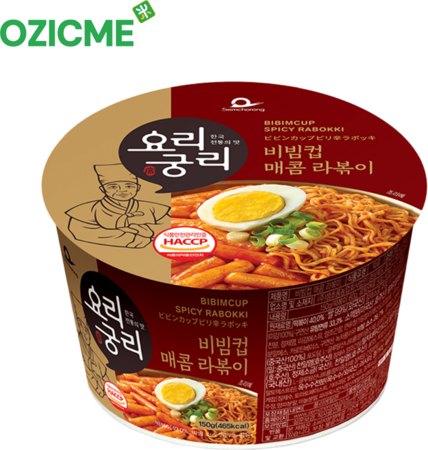 (오직미)큰컵 비빔라볶이 150g 치즈 샘초롱 요리궁리, 1개