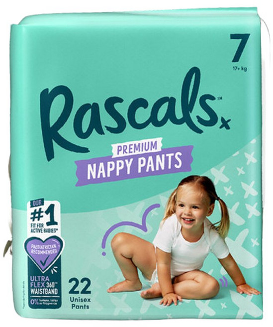 라스칼 프렌즈 프리미엄 팬티 기저귀 7단계 1팩 1팩, 1매