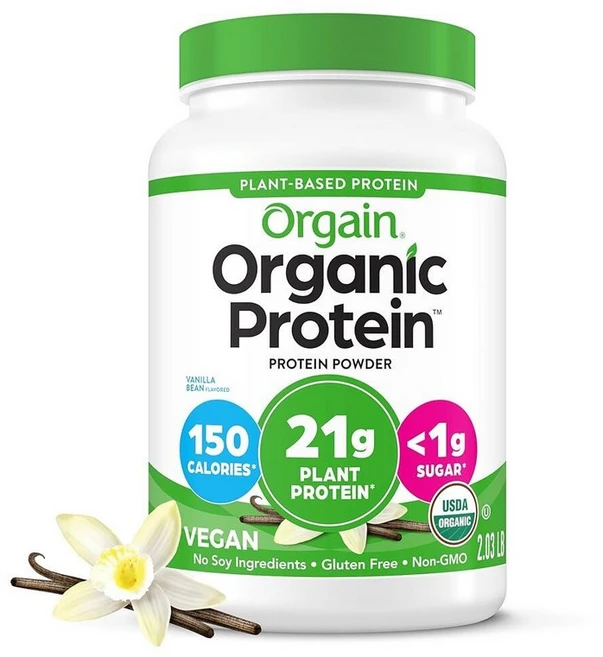 Orgain 유기농 비건 단백질 파우더 바닐라 빈 2.03 Lb 180983, 479g, 1개 - 쿠팡