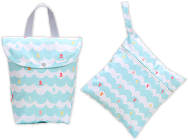 감성팩토리 기저귀 파우치 2종 세트, 큐티문어