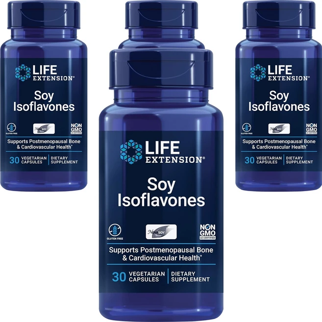 라이프익스텐션 슈퍼 앱소버블 소이 이소플라본 베지테리안 캡슐, 30정, 4개 - 쿠팡