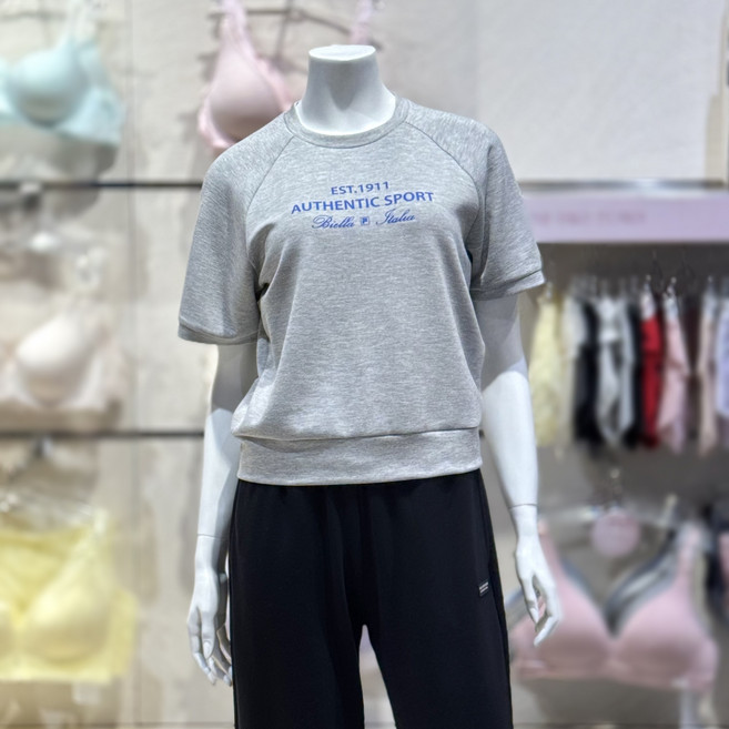 FILA 휠라언더웨어 [ NC터미널점] 여성 라이프웨어 폴리 레이온 담보루 반팔 맨투맨 FI4RSH1641FLML