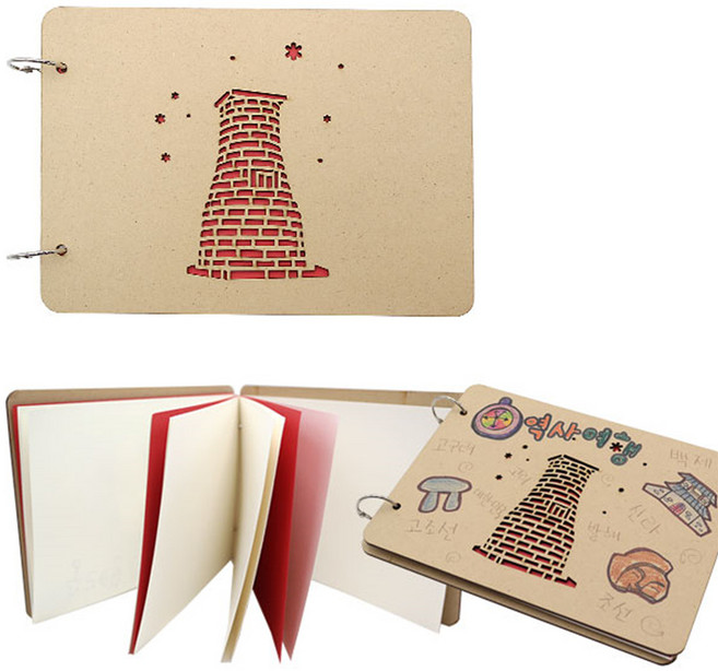 쏘잇 우리나라 문화재 나무표지 링 북아트_색지포함