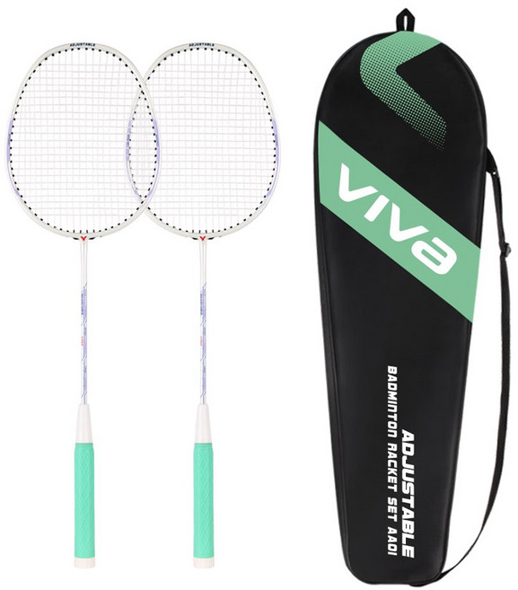 비바스포츠 길이조절 배드민턴 라켓 세트, AA01, 1세트