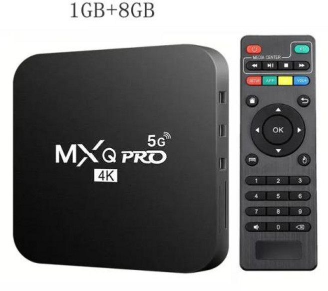 셋탑박스 글로벌 버전 2024 스마트 TV 박스 홈 시어터 셋톱 MXQ-PRO 4K HDR10 2.4GWIFI 넷플릭스 스트리밍 미디어 플레이어, 7) AU - 8 GB storage memory, 1개