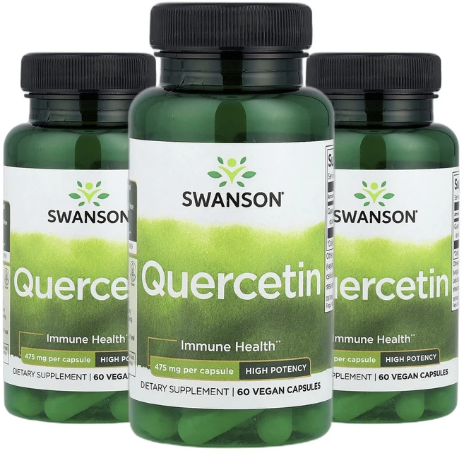 스완슨 퀘르세틴 475mg 60 베지캡슐, 60정, 3개 - 쿠팡