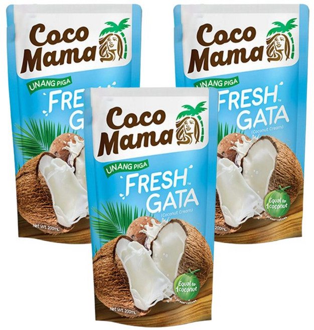필리핀 코코마마 코코넛 크림 Cocomama fresh gata coconut cream, 2개, 200ml