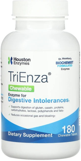 Houston Enzymes TriEnza 츄어블 츄어블 180정, 1개, 180개 - 쿠팡