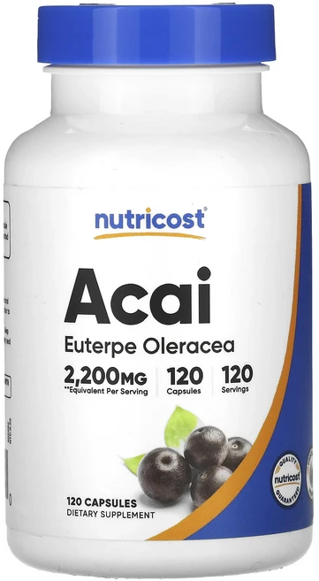 Nutricost 아사이 2200mg 캡슐 120정, 1개 - 쿠팡