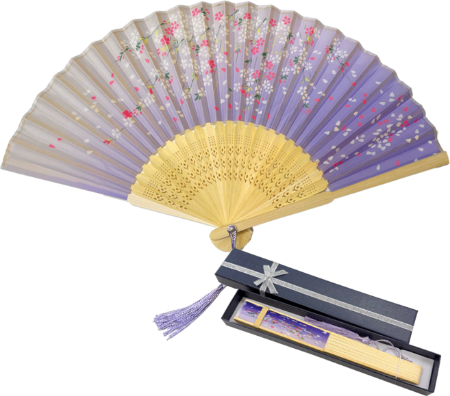 클로비 부채 외국인선물 전통 고급 실크 대나무 접이식 부채 한국 기념품 korean souvenir, 1개, A02, 2.연보라