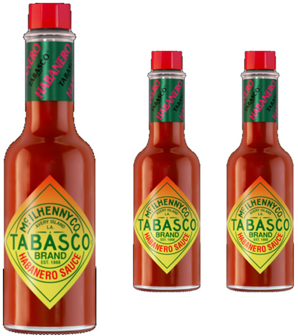 타바스코 하바네로 핫 소스, 3개, 59ml