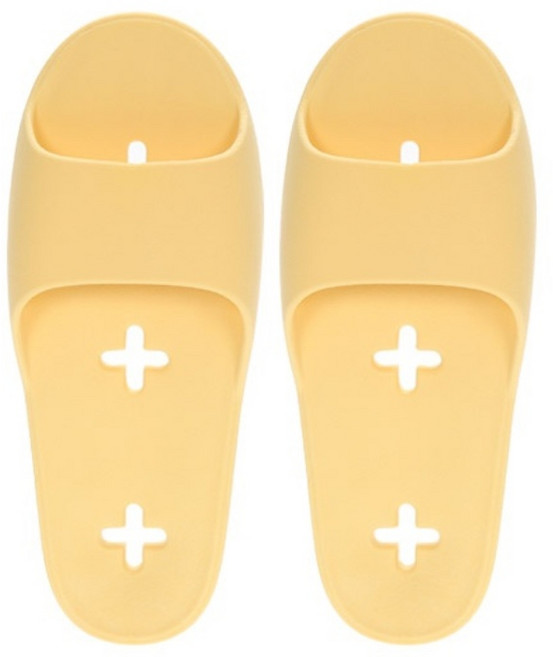 샤바스 국내산 문에 안걸리는 양발 슬림 욕실화, 버터, 1개