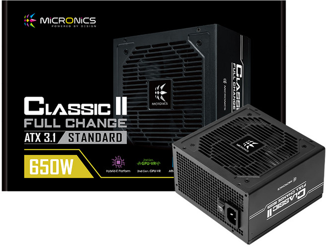 마이크로닉스 Classic II 풀체인지 650W 80PLUS 스탠다드 ATX3.1 PC 컴퓨터 파워 서플라이