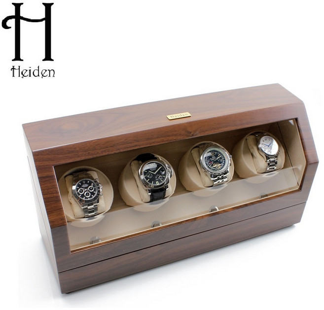 [Heiden] 하이덴 프리미어 쿼드 와치와인더 HD015-Wood 명품 시계보관함 Walnut Cherry Black Wood 4구 신형