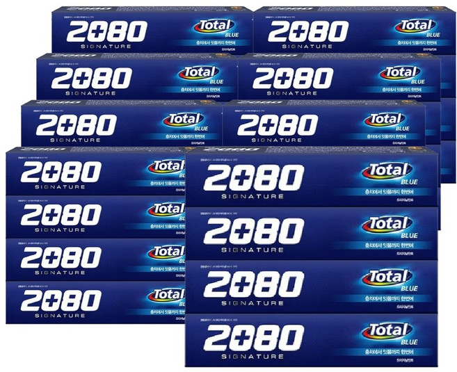 2080 시그니처 토탈치약 블루, 36개