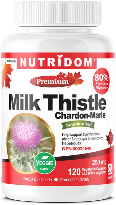 뉴트리돔 밀크씨슬 80%실리마린 30배고농축 씨앗추출물 Milk Thistle 250mg 120식물성캡슐 캐나다 직구, 1개, 120정