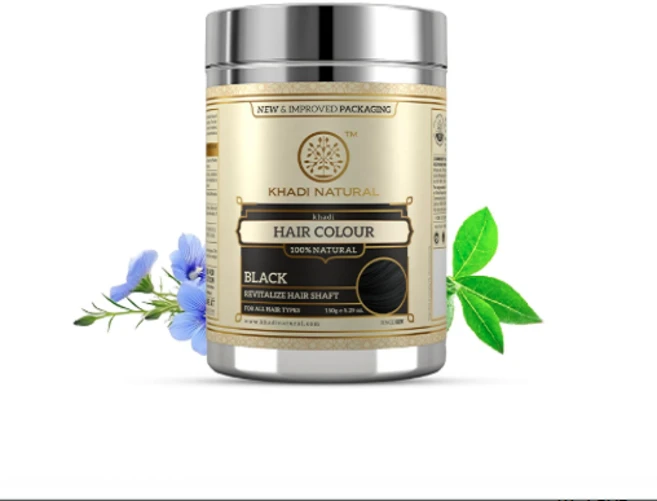 Khadi Natural Ayurvedic Black Henna Powder | Herbal Hair Color for Natural Looking Black Hair, 1개 - 쿠팡