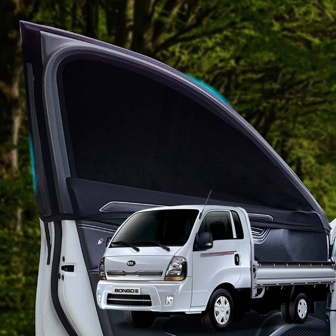 호환 봉고3 모기장 차량용 캠핑 방충망, 승용 2열 2P