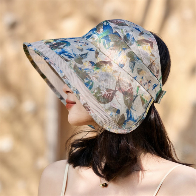 YIEUN 꽃무늬프린터 바이저 썬햇 산책 여행 나들이 자외선차단 여름모자
