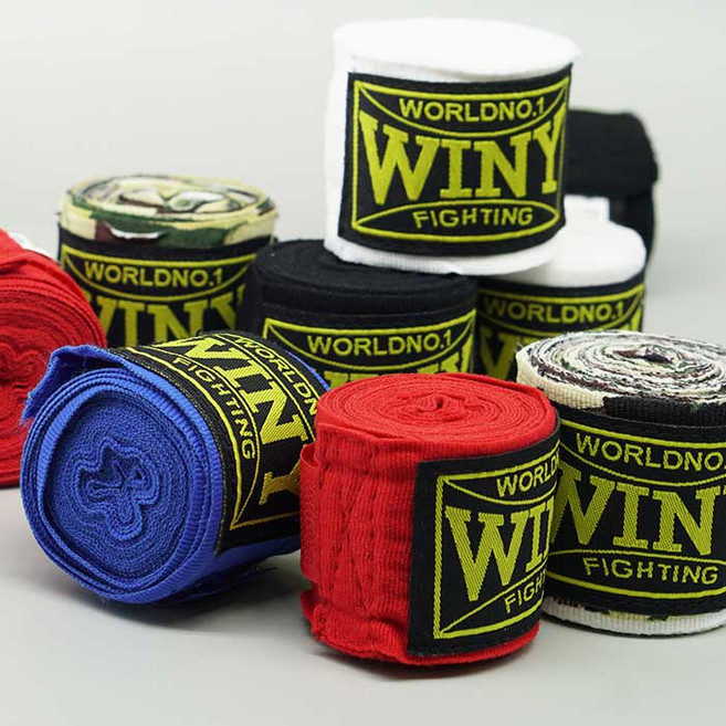 위니 복싱핸드랩 4M 해골 복싱붕대 손목부상방지, 화이트, 1개