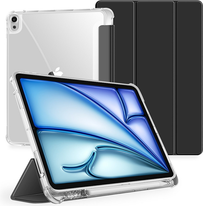 원더글라스 클리어 에어 쉴드 애플펜슬 수납 케이스, 블랙