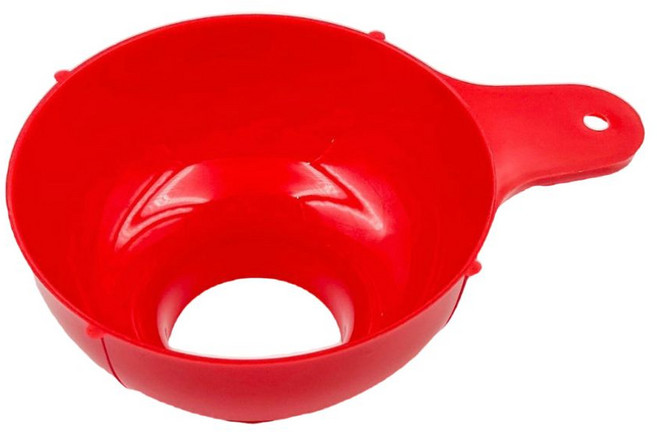 입구 출구 넓은 깔대기 기름 말통 깔때기, 1개, 빨강