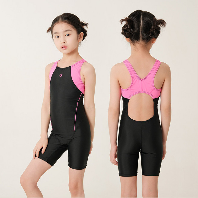 TS스포츠 주니어 여아 반신 실내 생존수영 수영복 TSKG-CP 701(수모포함)