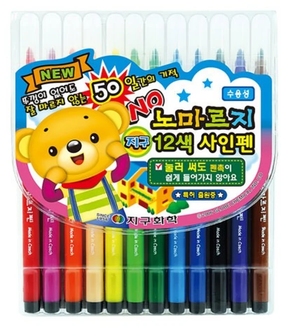 지구화학 지구화학 노마르지 싸인펜 12색세트 - 쿠팡