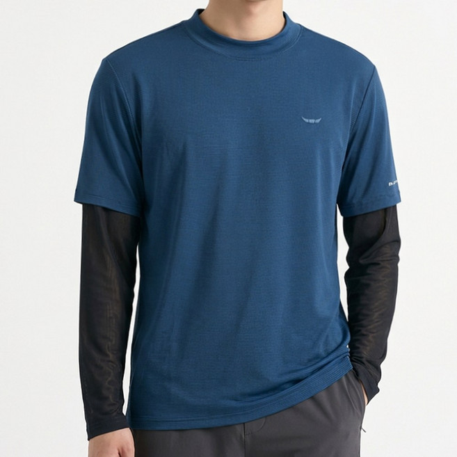 아소트 남성 냉감 반목 쿨티 프리미엄 일체형 토시티셔츠 골프 아웃도어 등산 작업복