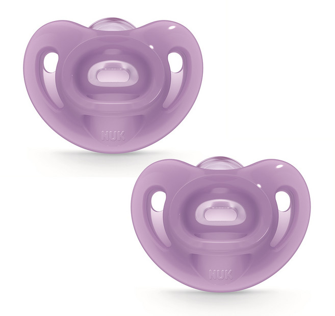 누크 센서티브 올실리콘 쪽쪽이 2개입, S2 (6~18개월), 퍼플+퍼플, 1세트