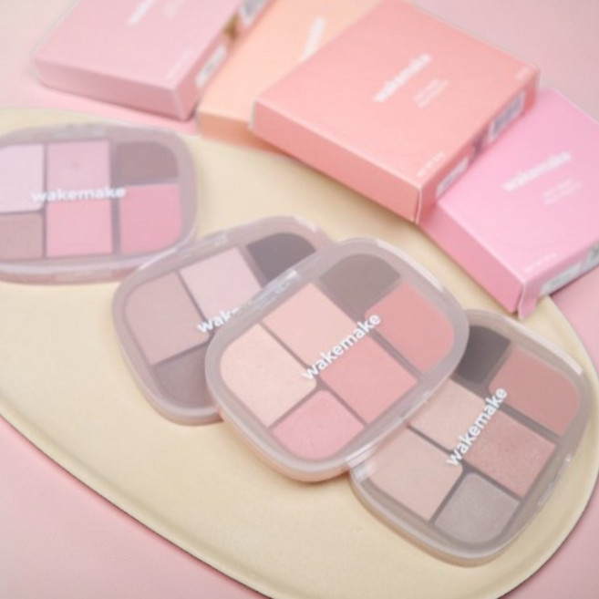[멀티파레트] 웨이크메이크 소프트 쉬어 멀티 팔레트 6.4g 베이스 음영 아이부터 치크 하이라이터까지 한번에 다 부드럽게 밀착 지속력 발색력 좋음 데일리 라인, 1개, 08스틸핑크