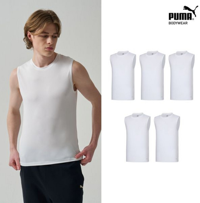 한정특가 [푸마 바디웨어] 남성 메쉬 백 페널 런닝 5종세트